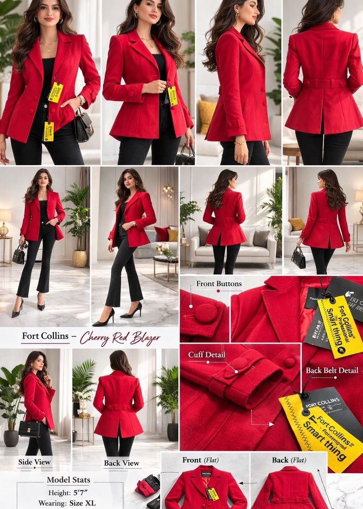 Fort Collins Cherry Red Blazer Unused