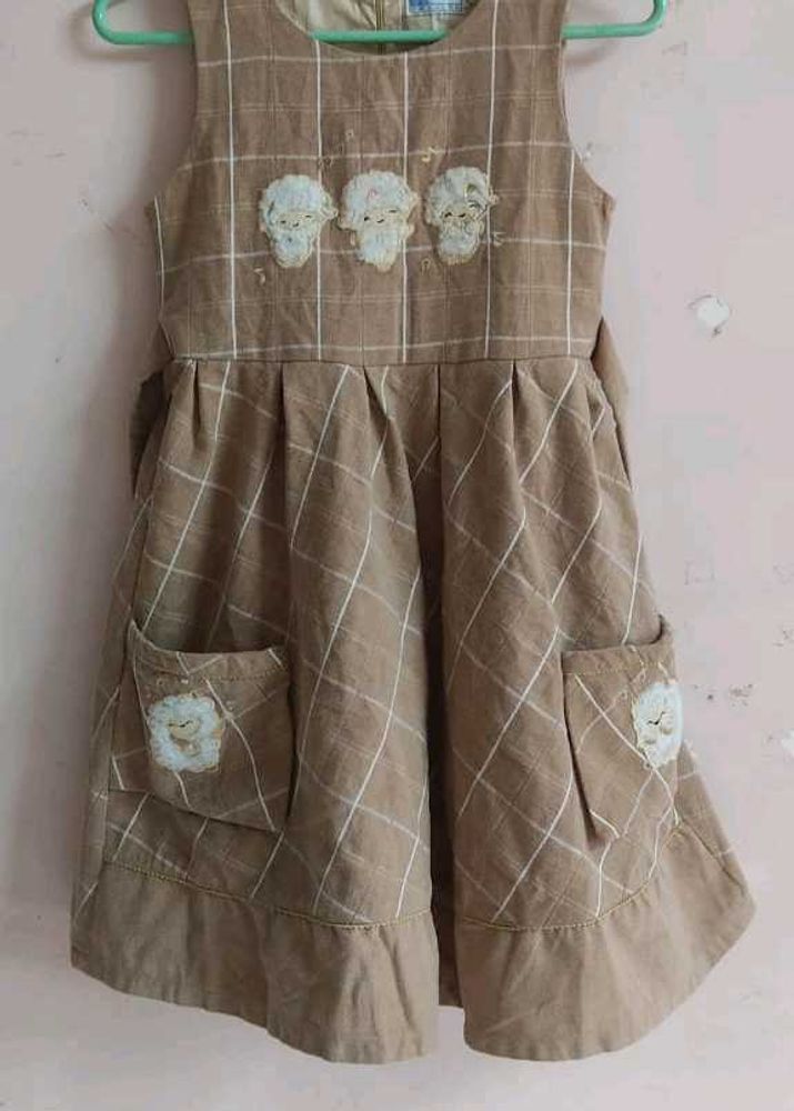 Cute Girl's Checkered Dress