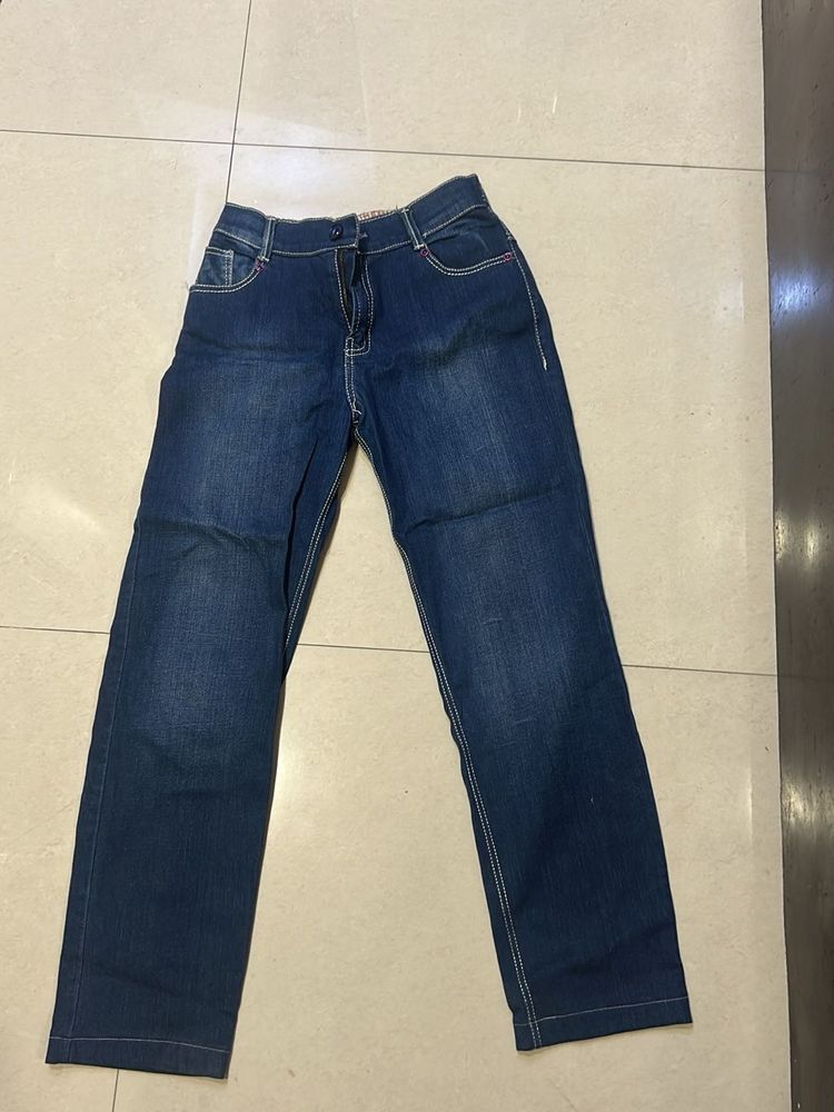 blue denim jeans