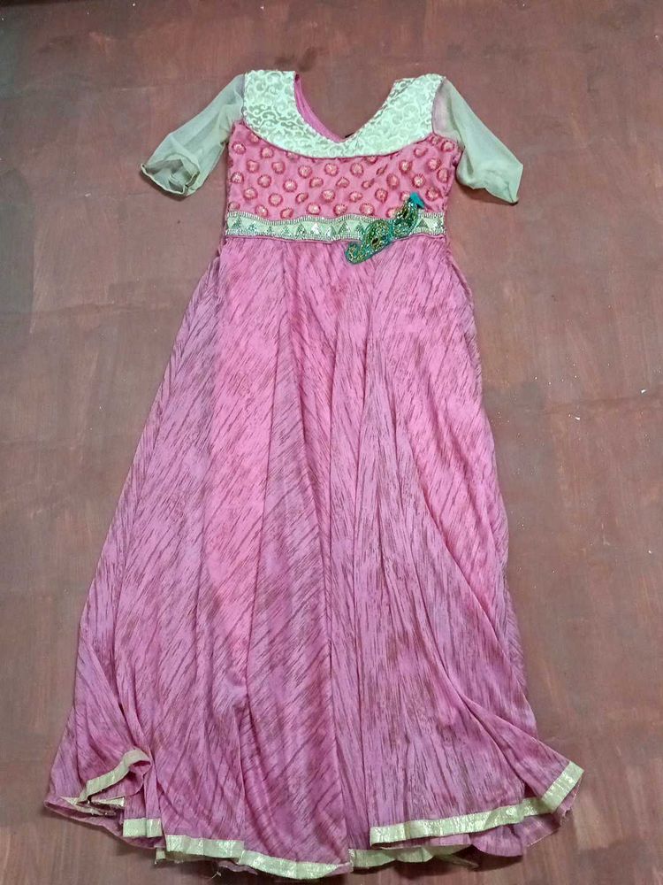 Pink Anarkali Dress