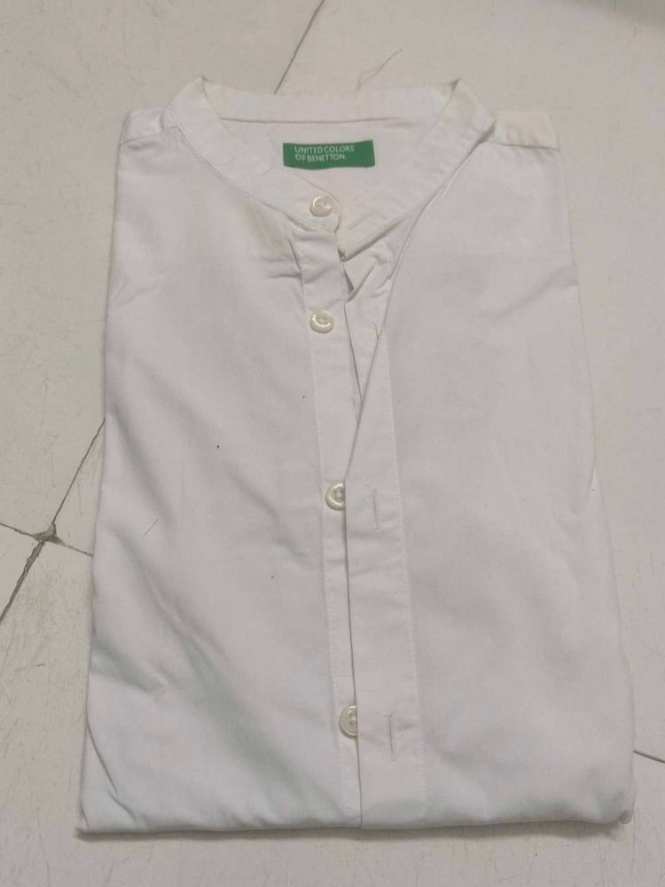 Classic White Button-Up Shirt