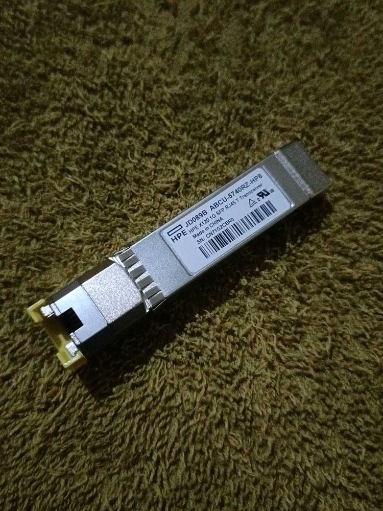 HPE X120 1G SFP RJ45 T TRANSCEIVER MODULE JD089B