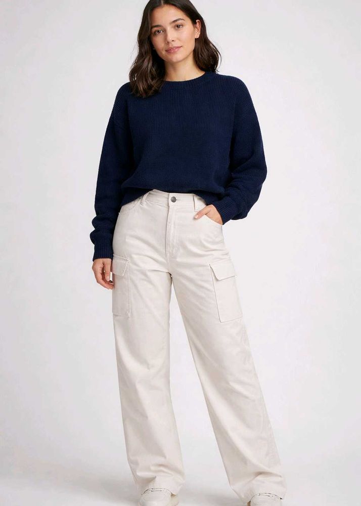 Straight White Cargo Pants