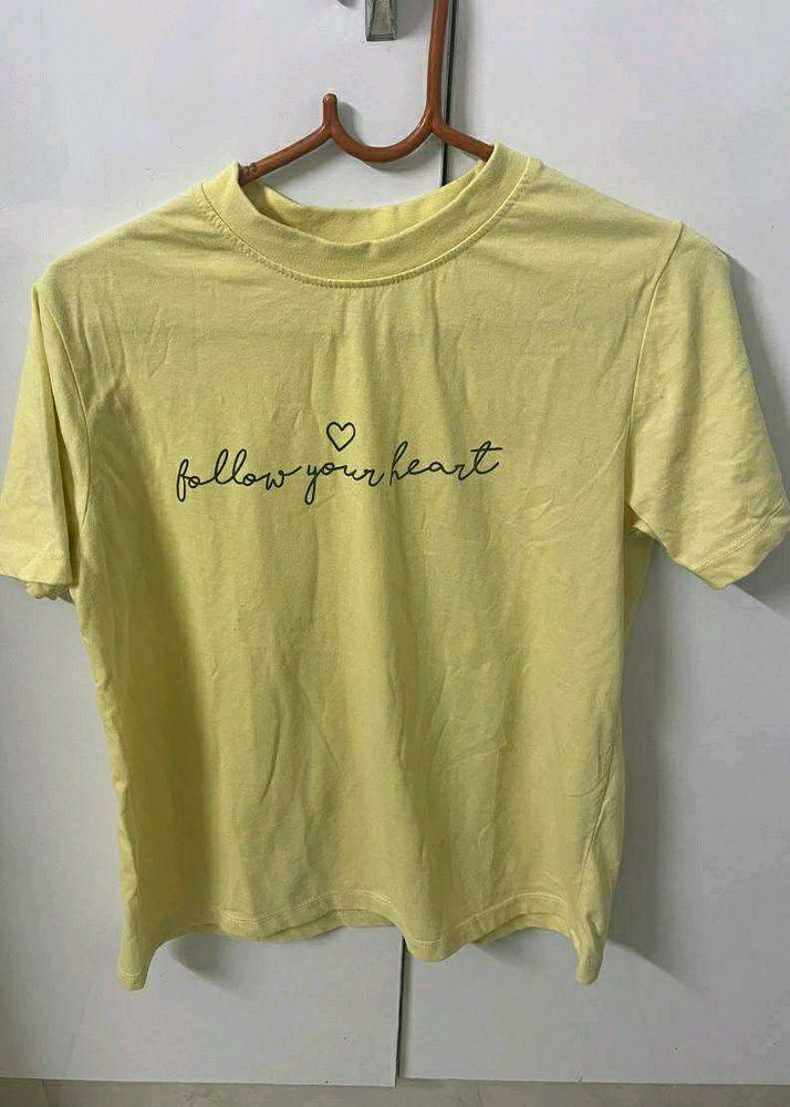 Soft Yellow "Follow Your Heart" T-Shirt