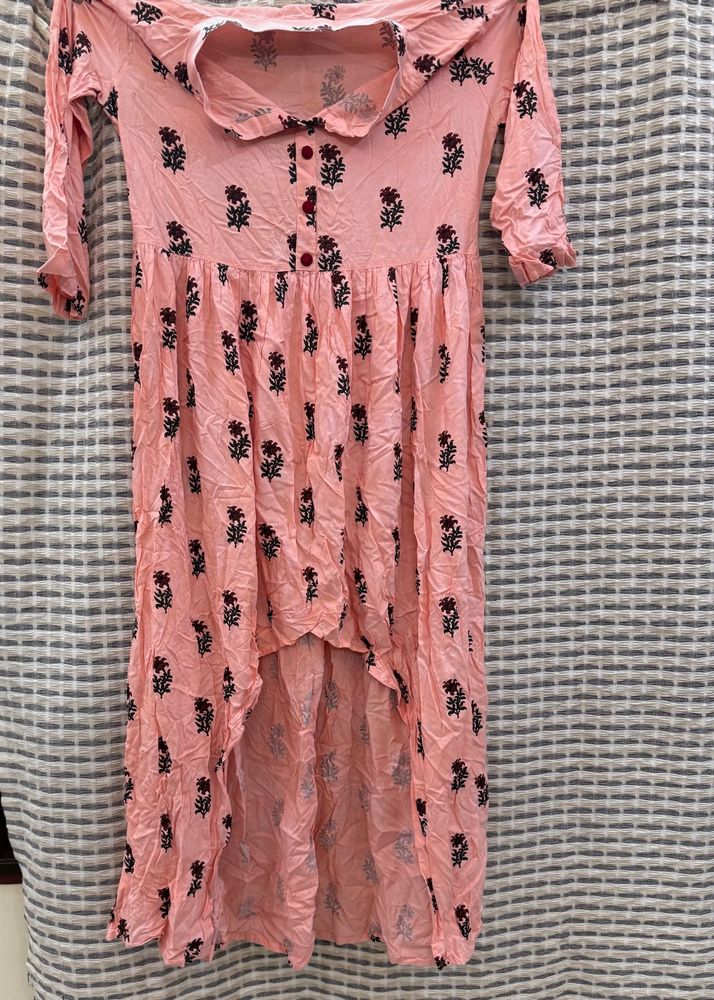 Stylish Pink Printed Kurta
