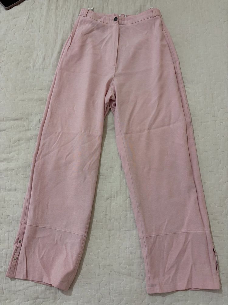 Pink Wide-Leg Pants