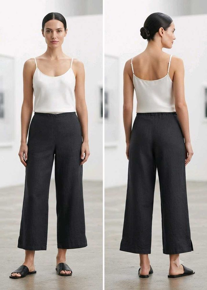 🎀🍀Easyspirit_Minimalist linen culotte🍀🎀