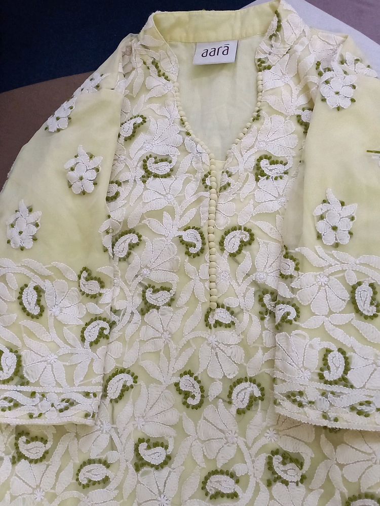 Very Beautiful LUCKNOWI EMBROIDERY Kurta Salwar And DUPATTA SET