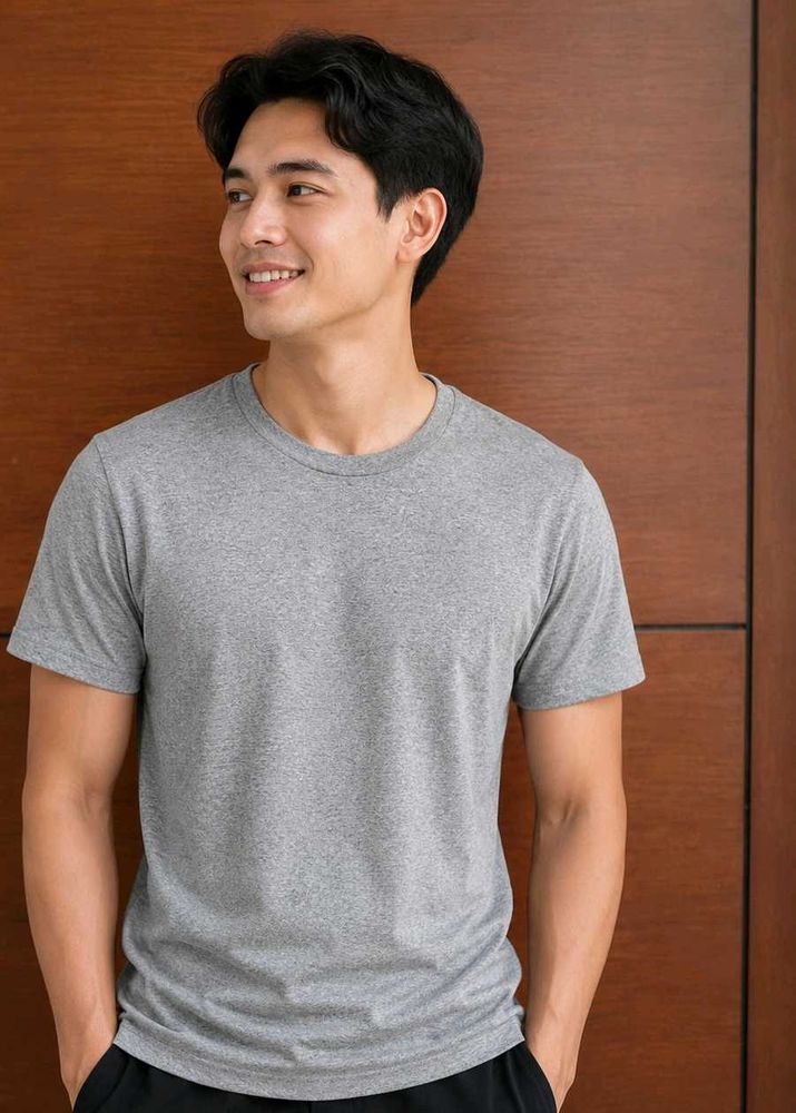 Grey Melange T-Shirt Size Small.