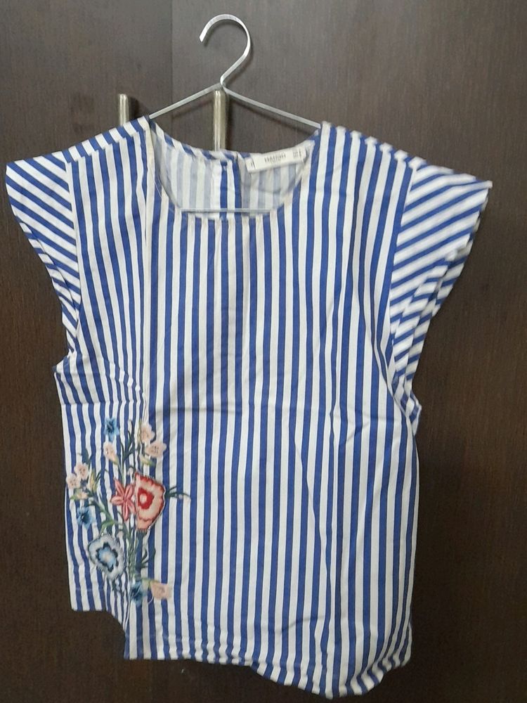 Blue Stripe Top