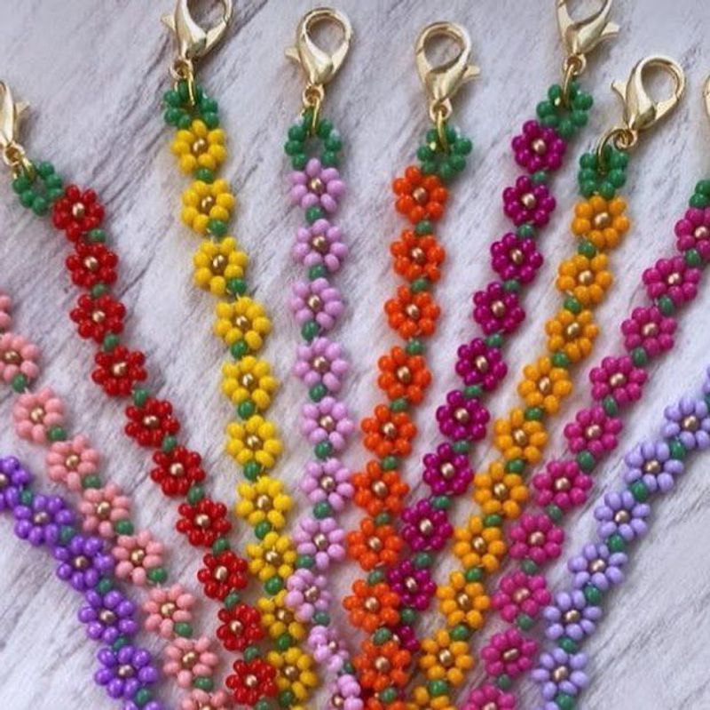 Beaded Flower Accessory set of 3