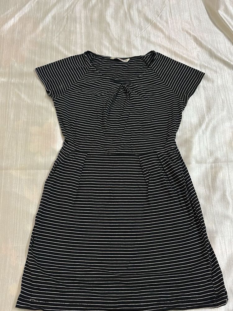 party wear black and white mini dress