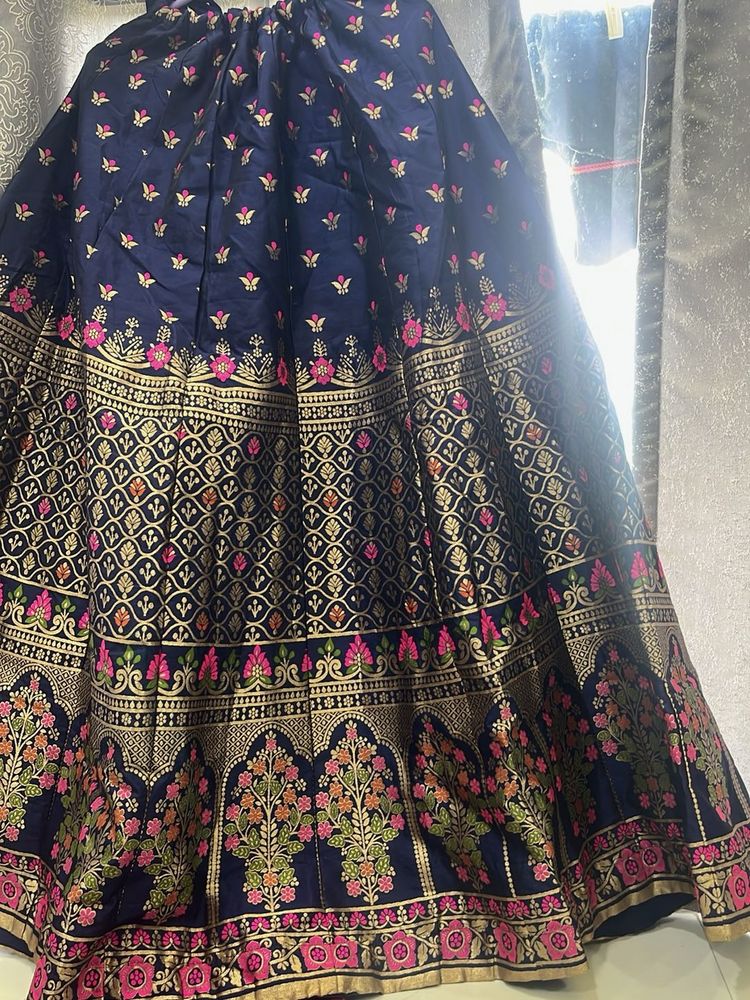 Beautiful Navy Blue Lehenga Skirt