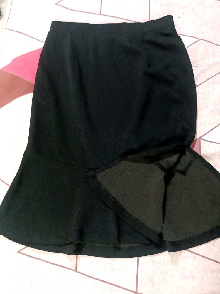 Black Flared Skirt
