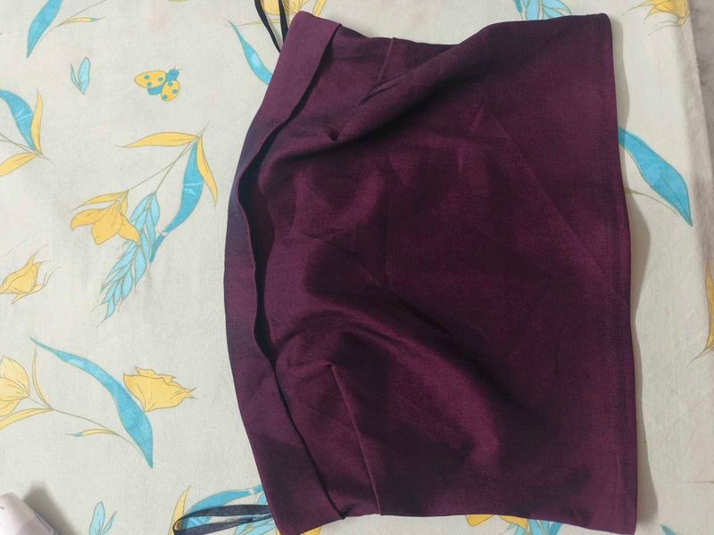 Elegant Silk Blouse - Deep Plum