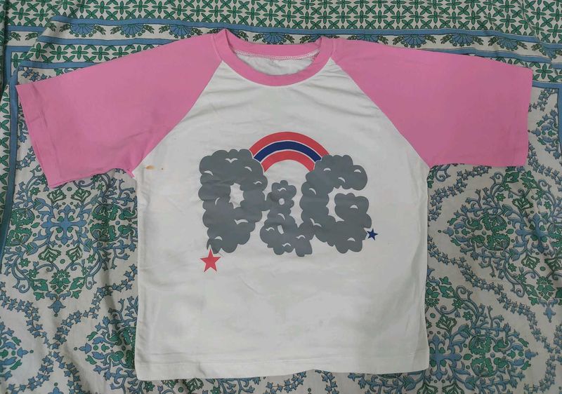 Cute pink colour crop top