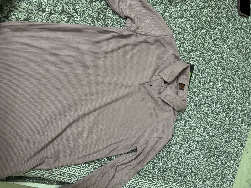 Men's Long Sleeve Ribbed Polo Shirt