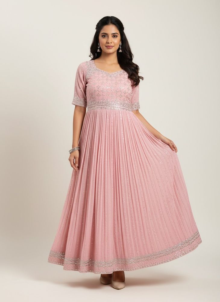 Pink Anarkali Dress