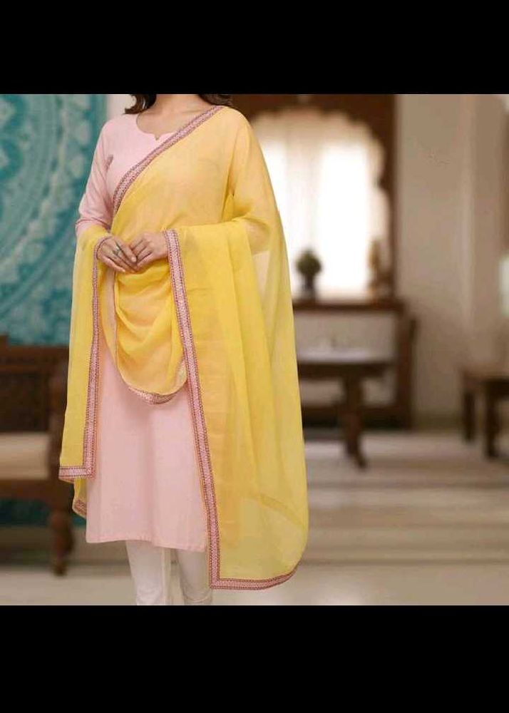 Elegant Yellow Dupatta