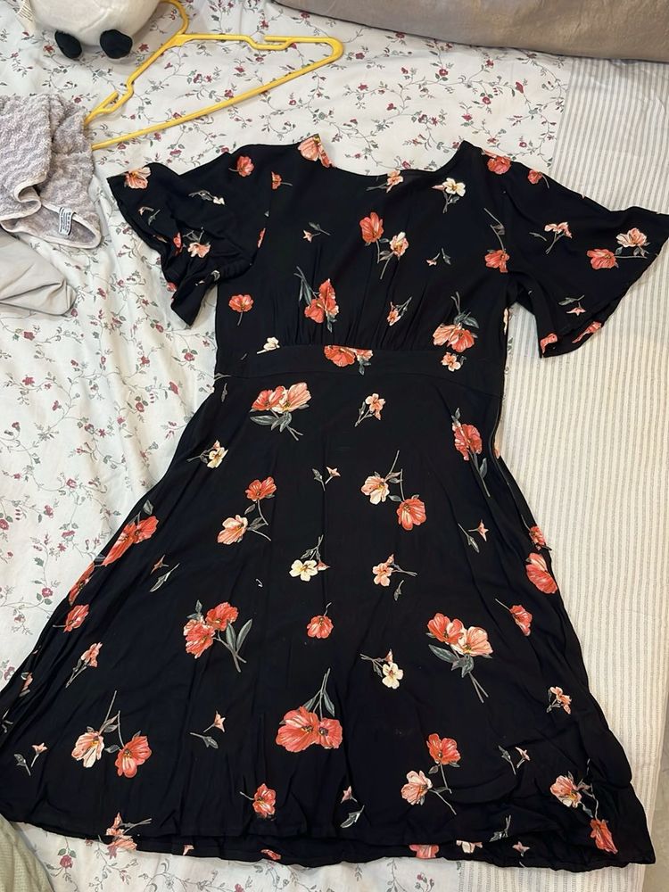 Floral Print Flared Dress