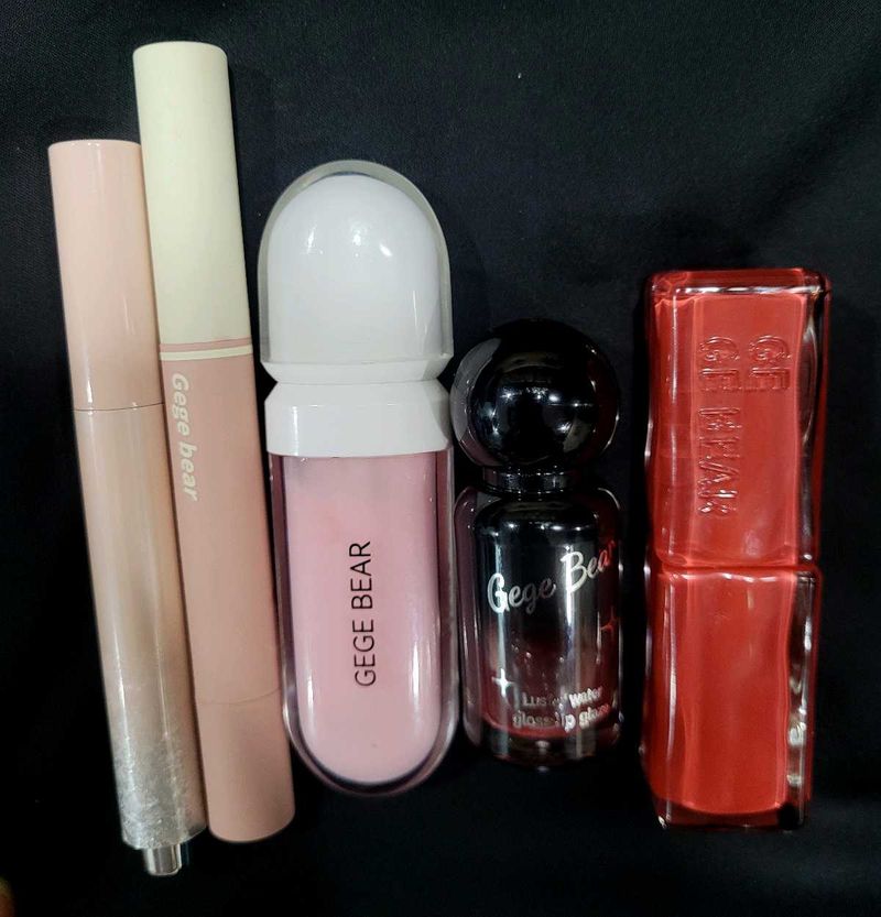 Gege Bear Lip Gloss &amp; Lipstick Set