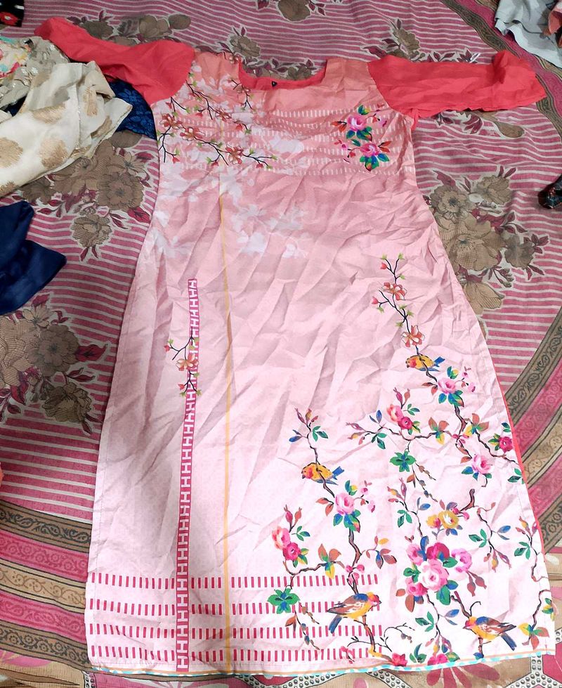 Pretty Pink Floral Kurta