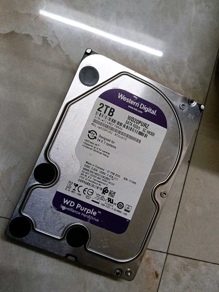 Western Digital 2TB Hard Drive 100 percent health