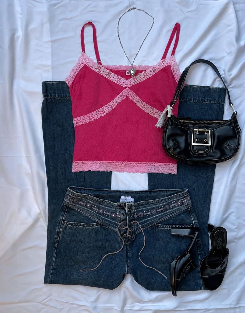 Y2K lace cami