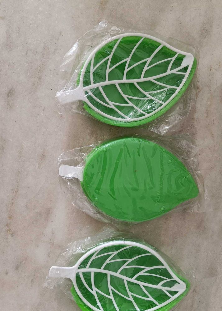 Leaf Shaped Soap Holder Pack of 3