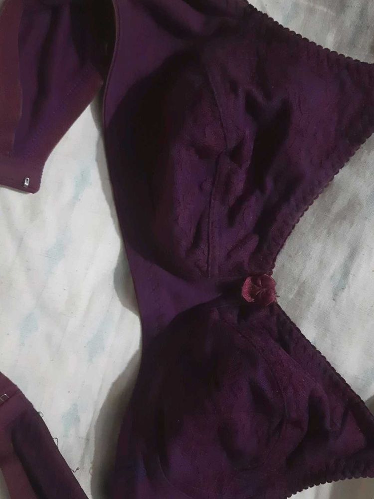 Deep Purple Textured Bra