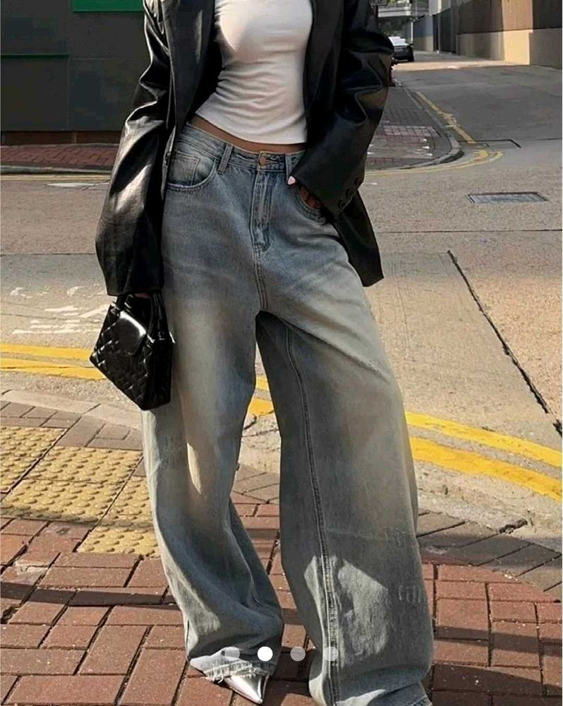 Brand new Savana Vintage Wash Wide Leg Jeans