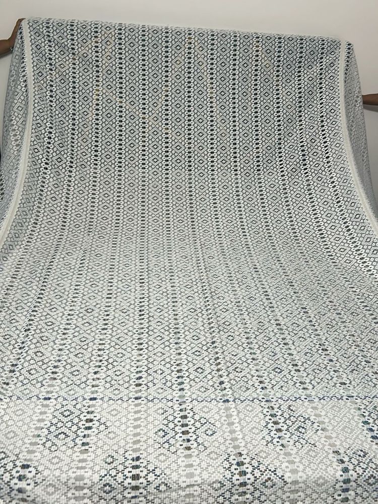 white lace crochet Bedsheet with pillow covers