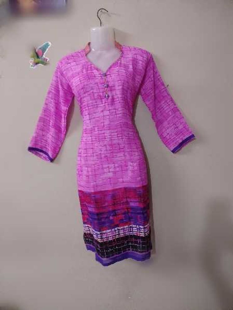Beautiful Pink Printed Kurta