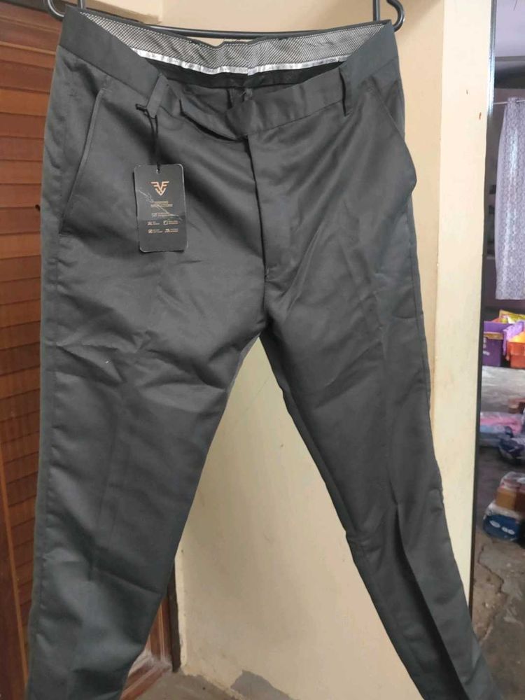 Men's Grey Formal Trousers