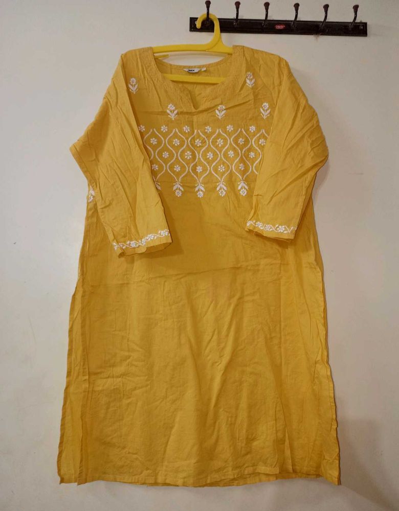 Max Yellow cotton kurta💛