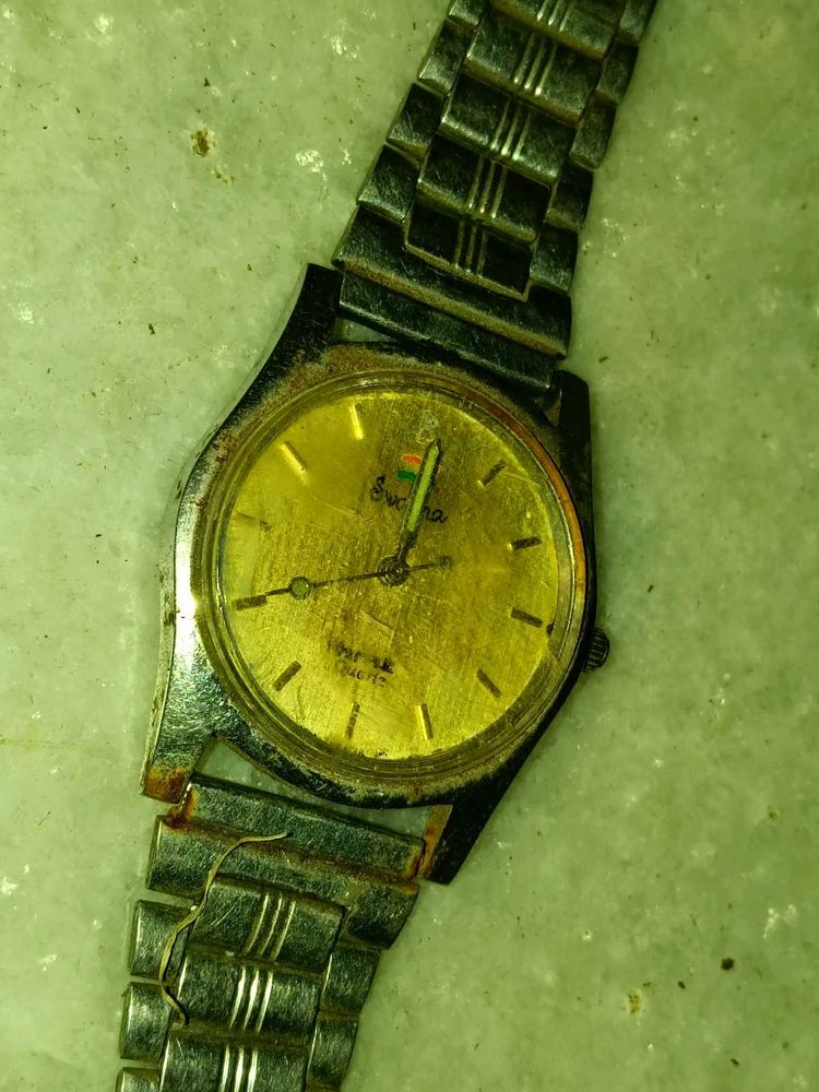 Vintage Gold Tone Wrist Watch hmt