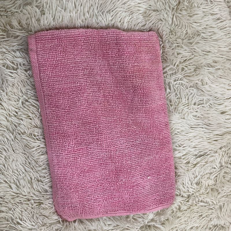 Soft Pink Plush Hand Towel