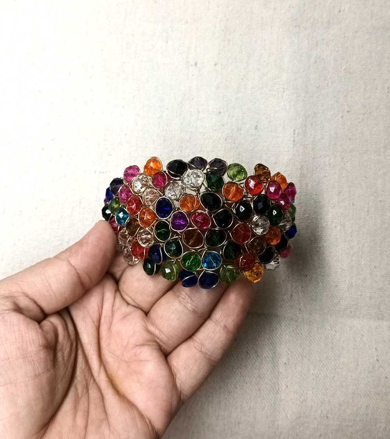 Colorful Beaded Wire Bracelet