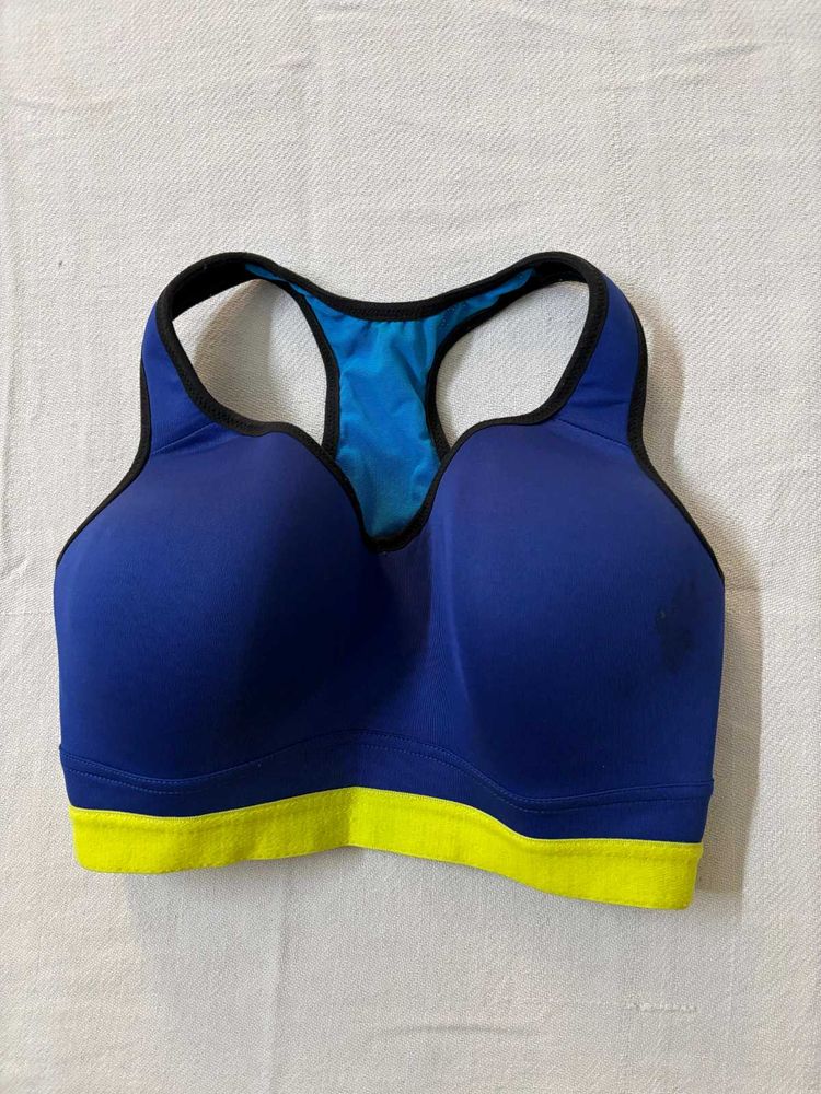 Zivame Blue &amp; Yellow Sports Bra