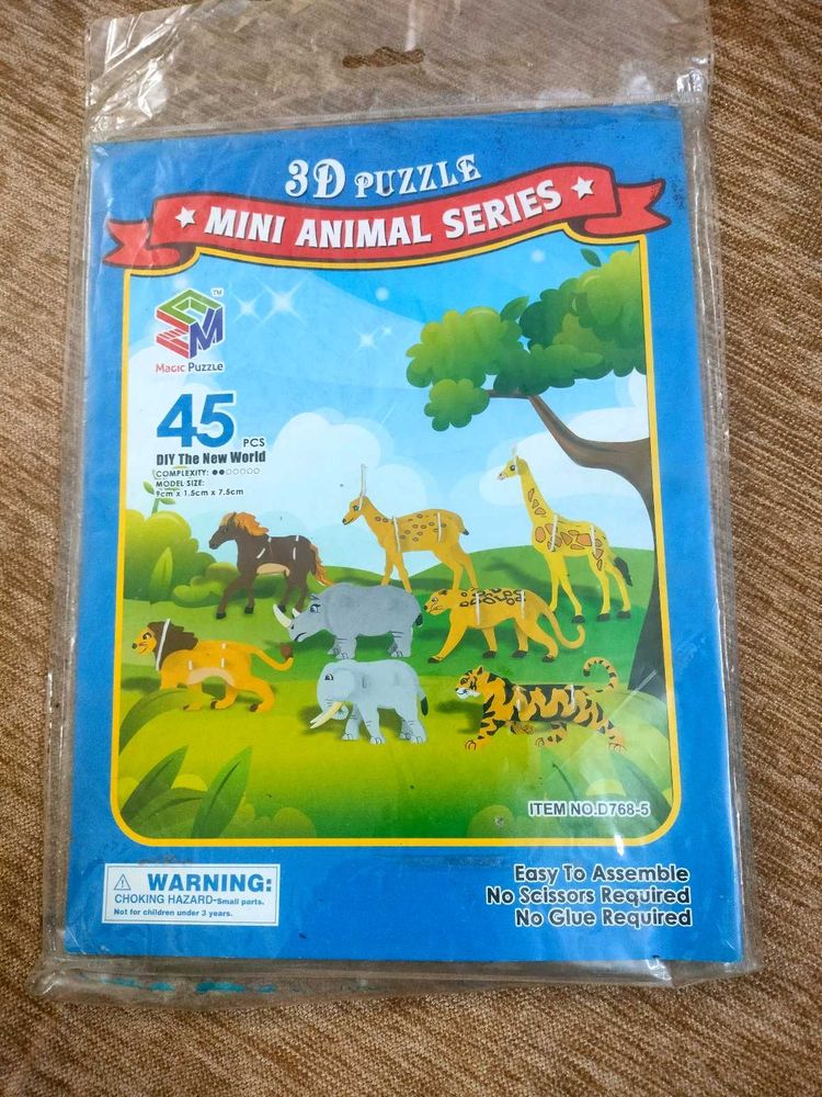 3D Mini Animal Puzzle - New in Package