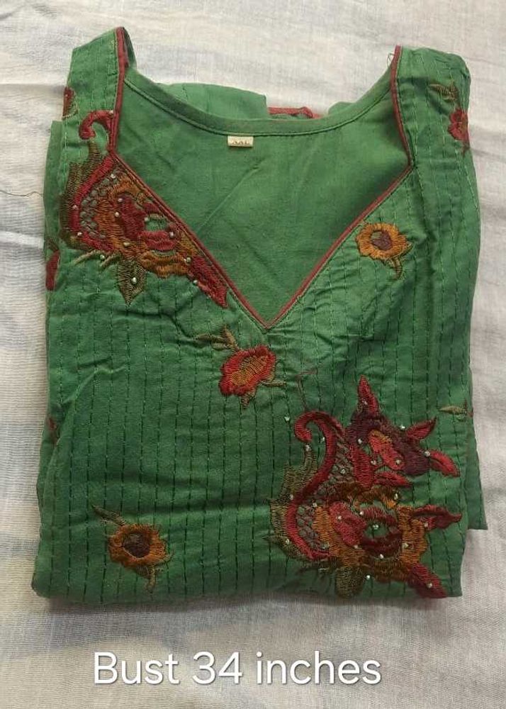 beautiful Green embroidered kurta