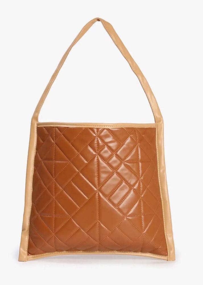 Wknd Quilted Shoulder Tote Bag