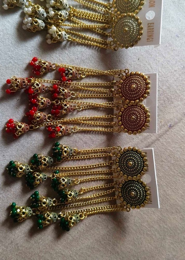 long earnings (3 peices)