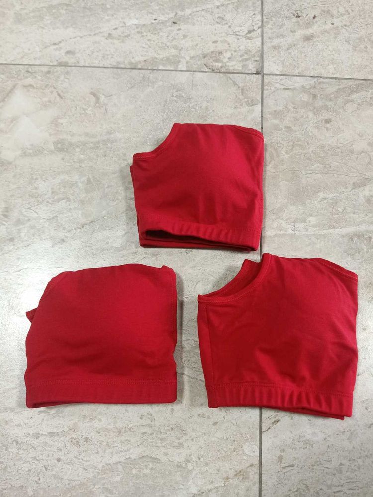 Set of 3 Red Sports Bras