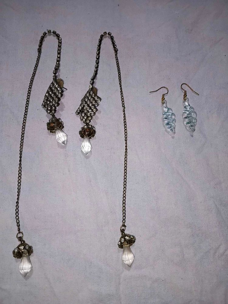Combo 2 Elegant Dangle Earrings Set