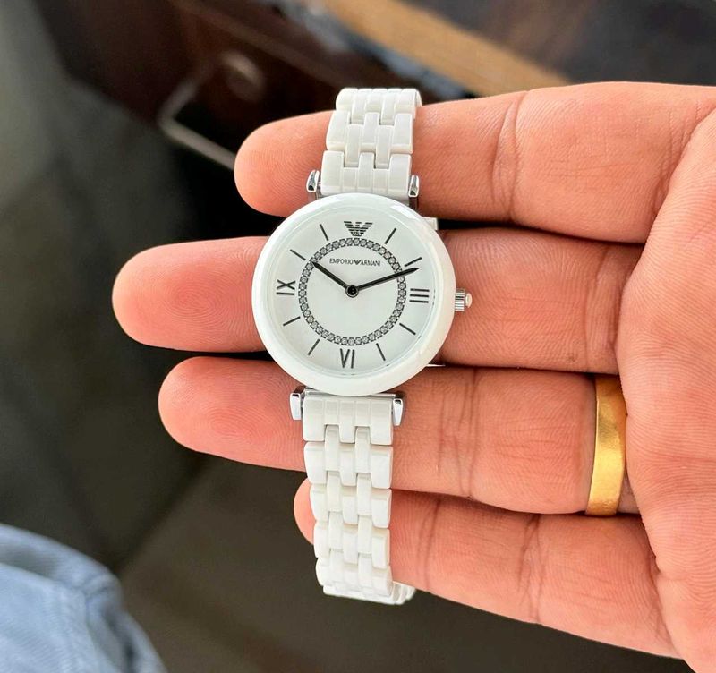 Emporio Armani White Ceramic Watch