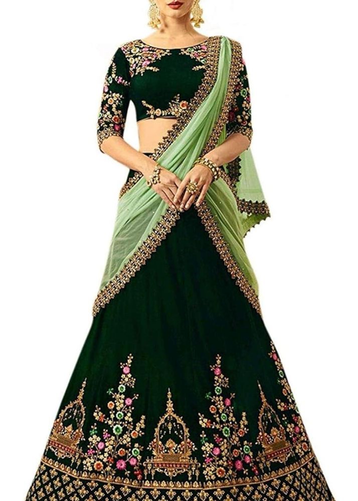 Embroidered UNSTITCHED Lehenga Choli Set