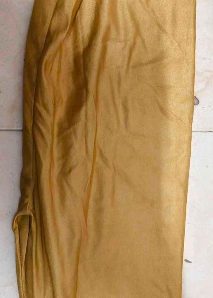Golden Silk Palazzo Pants