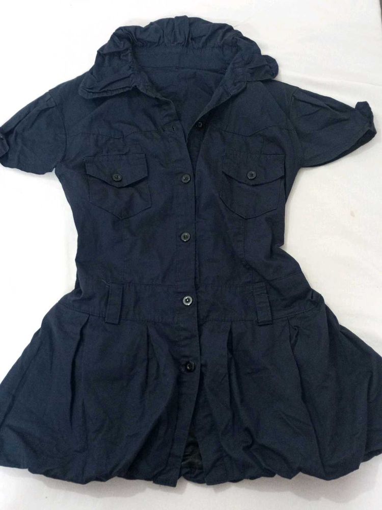 Chic Navy Blue Shirt top