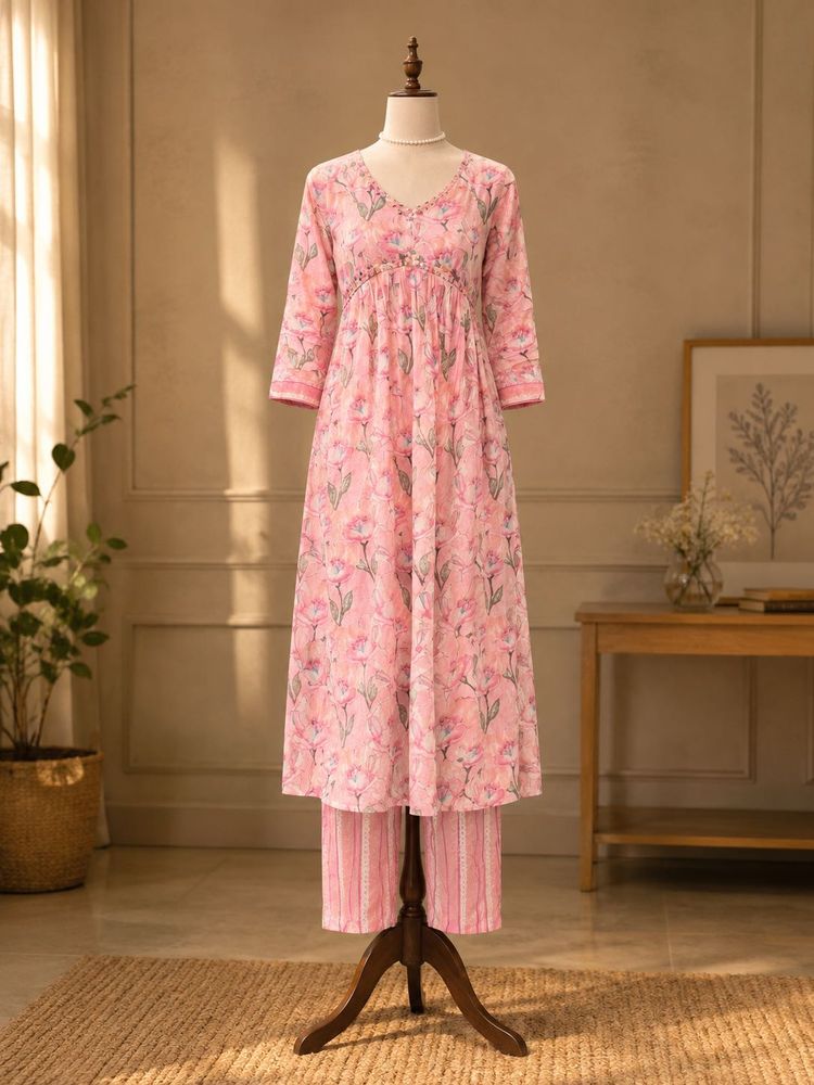 alia cut kurti set